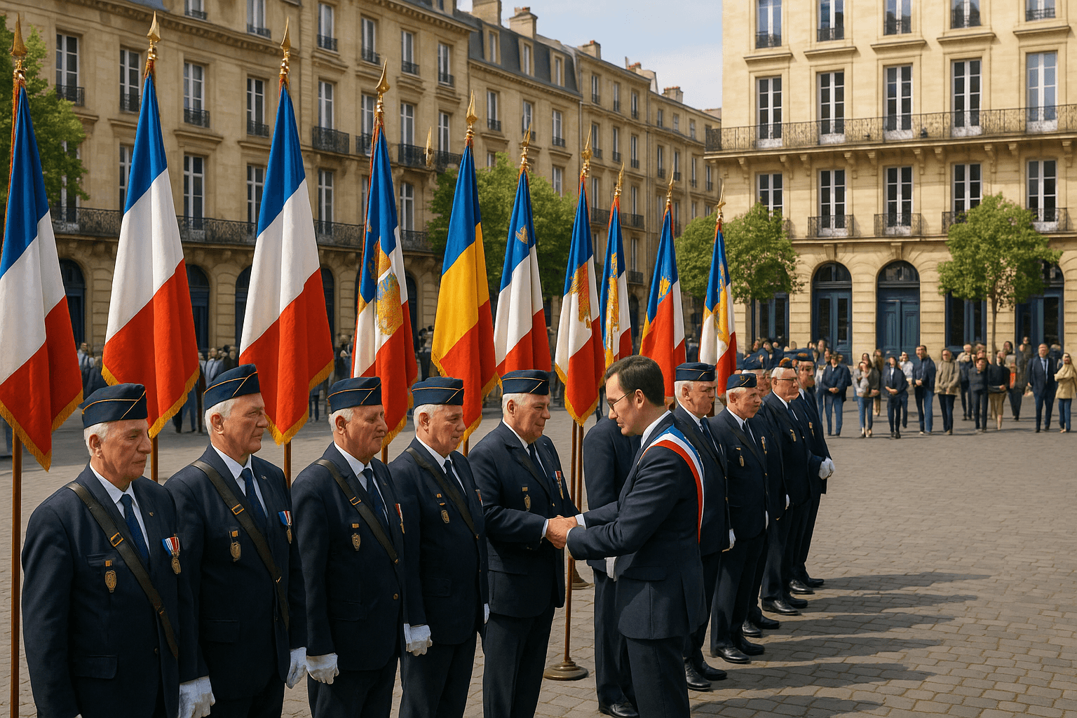 découvrez la cérémonie émouvante à bordeaux où dix porte-drapeaux reçoivent la médaille de la ville en reconnaissance de leur dévouement. un hommage touchant à ceux qui symbolisent notre patrimoine et nos valeurs.